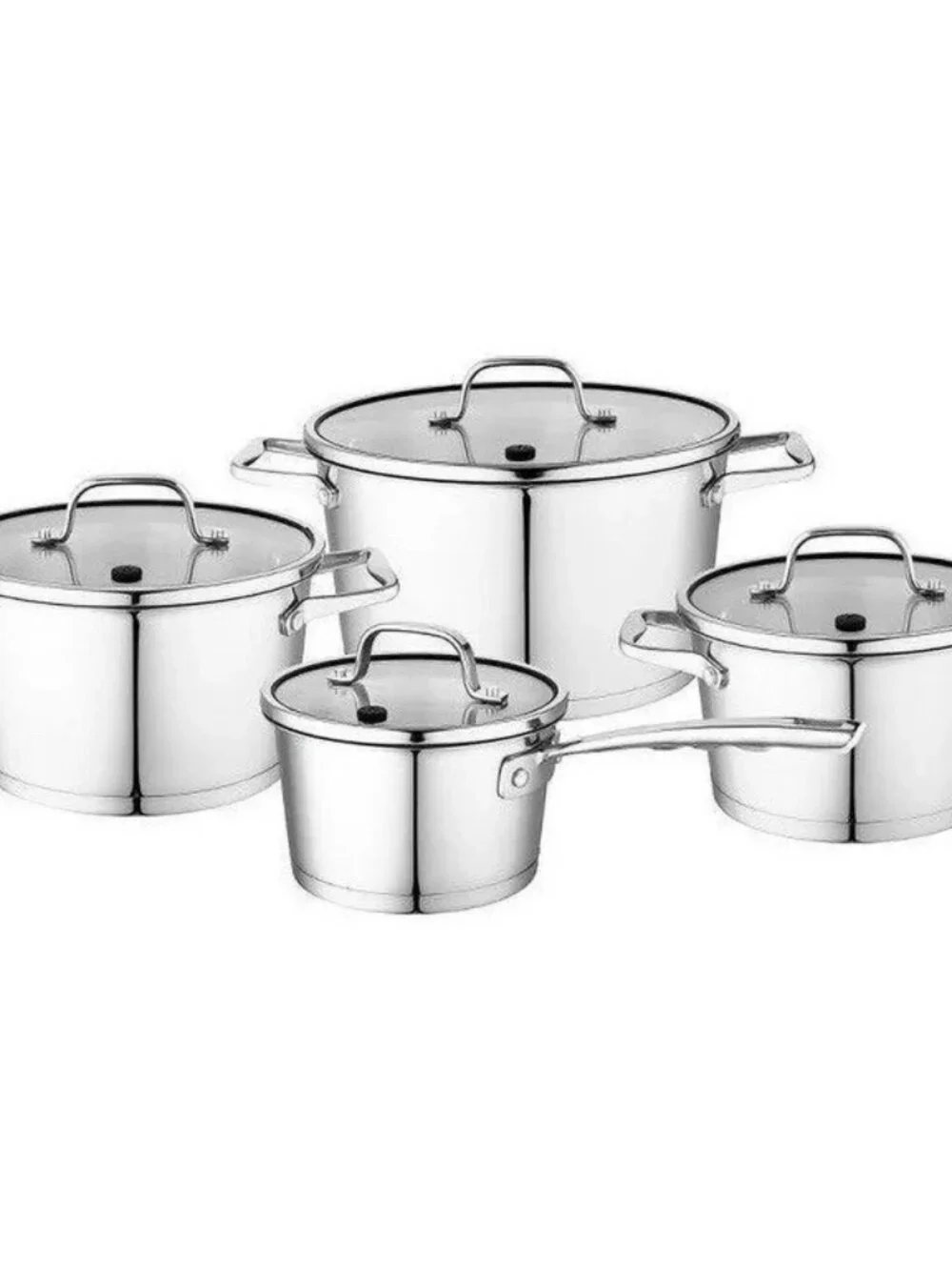 8 Pc Stainless Steel Nonstick Dishwasher Safe Cookware Casserole Pot Set Florina